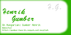 henrik gumber business card